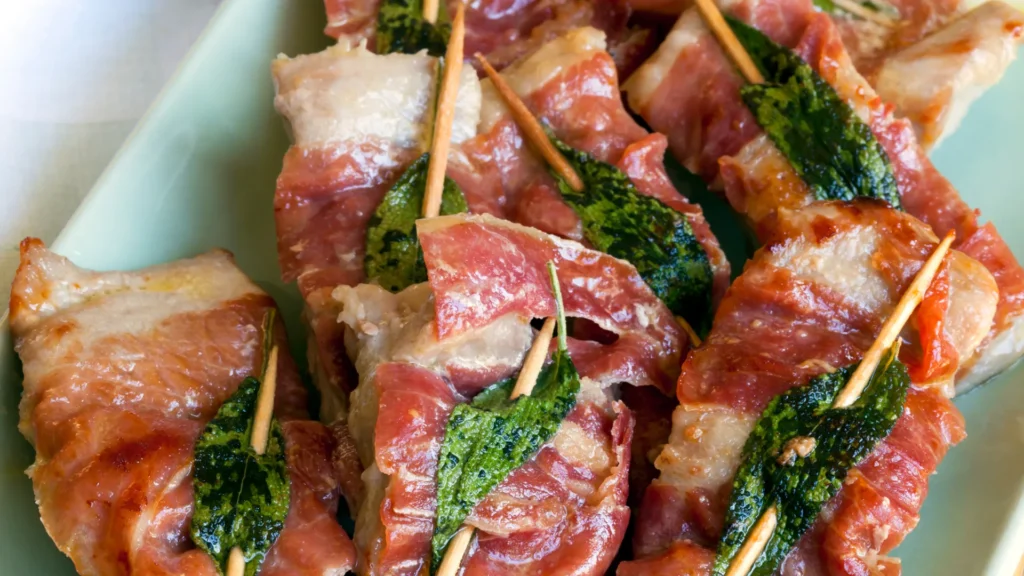 Ricette italiane tradizionali di carne ossobuco e saltimbocca